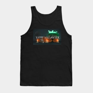 Happy Halloween (letters with BG) Tank Top